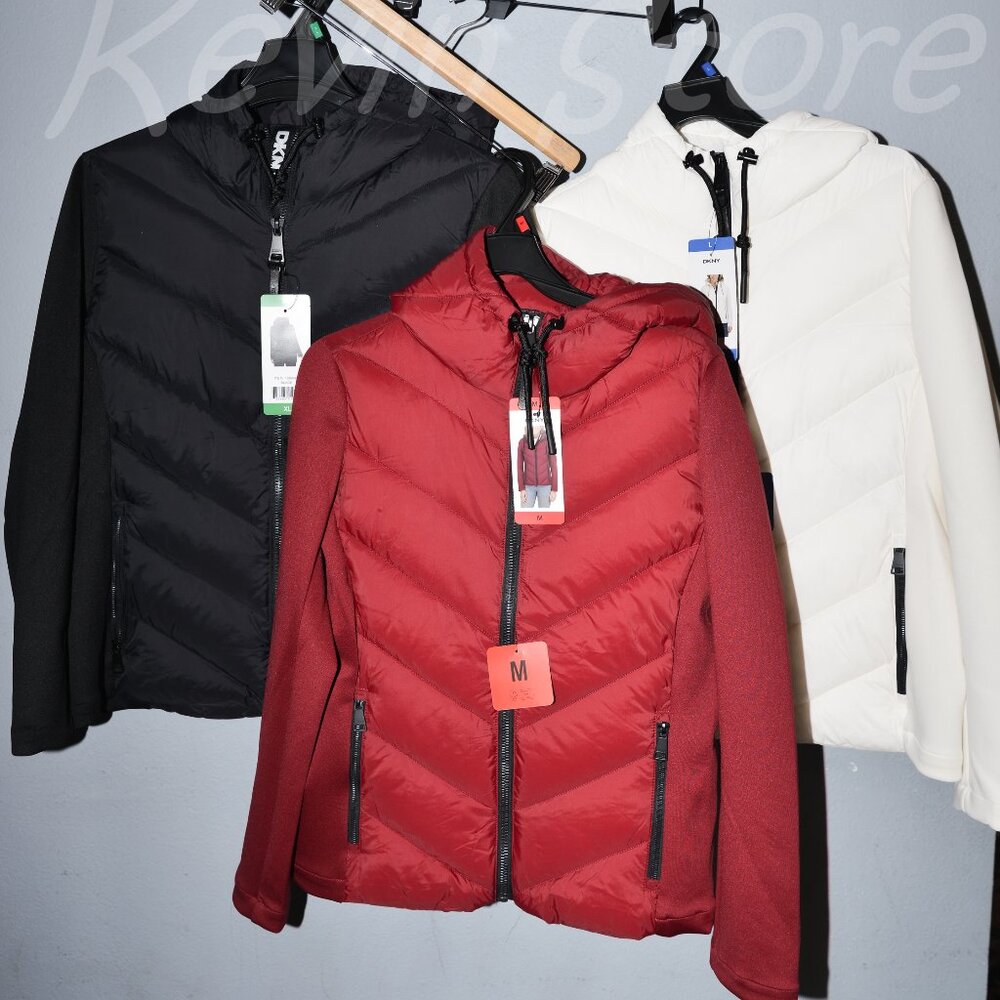 3 of DKNY WOMEN'S LIGHTWEIGHT PUFFER JACKETS.price is for 3.